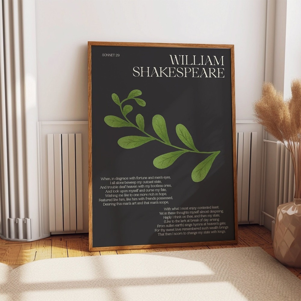 Motivational Poem Sayings Wall Art By William Shakespeare